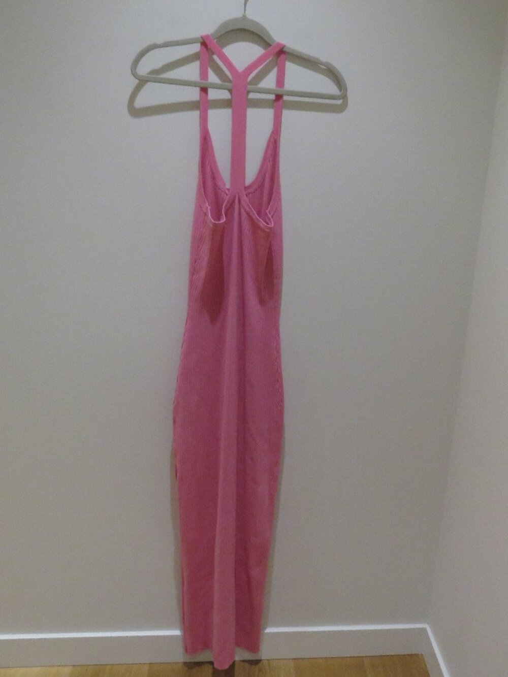 MESHKI Yasamin Ribbed Knit Maxi Dress in Pink Medium Bodycon Coquette Balletcore - Picture 11 of 15